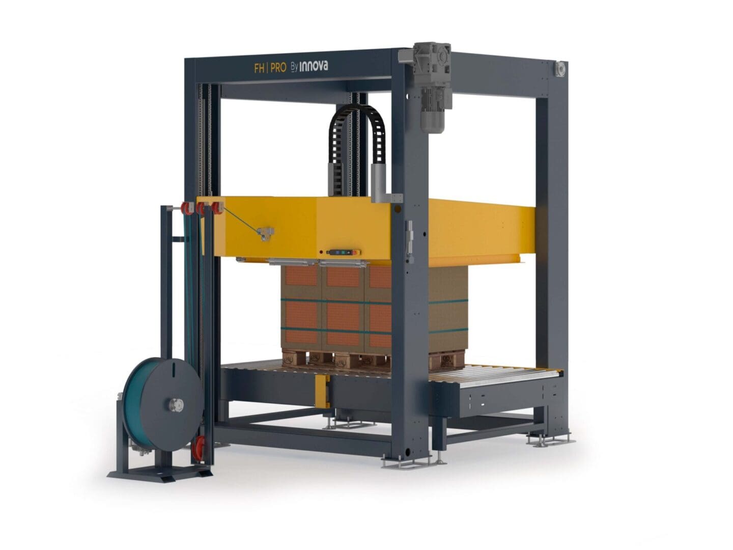 Innova horizontal pallet strapping machine for boxed pallet loads