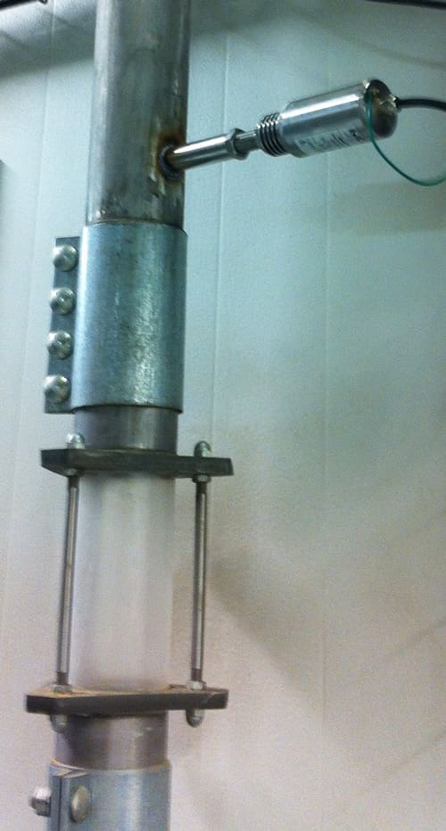 Feed pellets mass flow measurement application