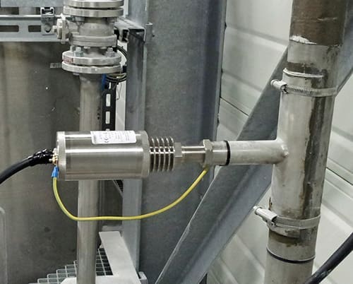 Plastic powder mass flow measurement application