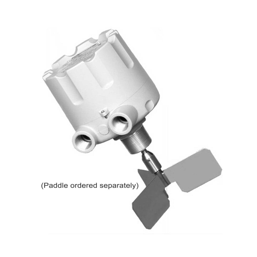 Rotary paddle point level sensor for bulk solids