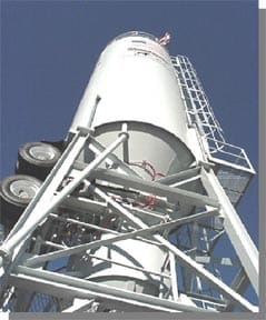 Bin aeration system installed in silo cone