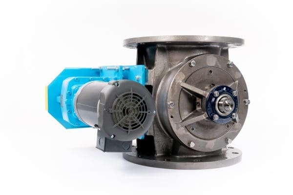 Stainless steel rotary airlock valve for food and chemical applications
