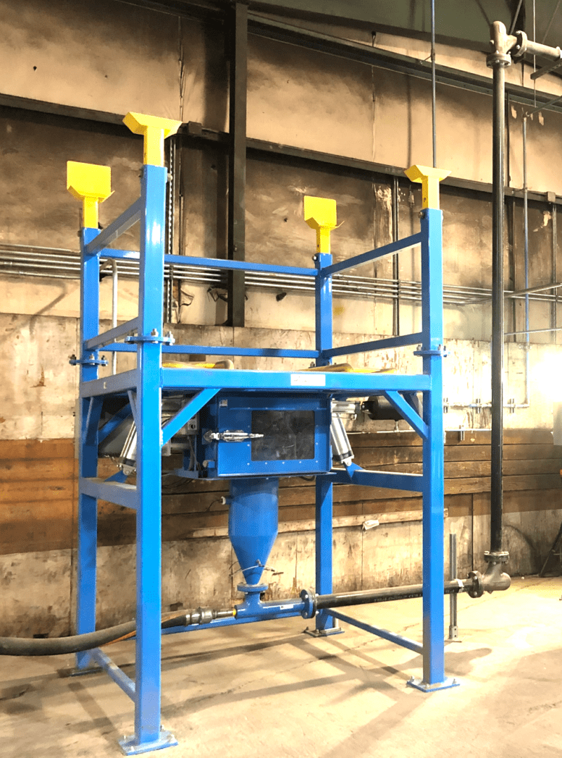 Fox eductor under bulk bag unloader system