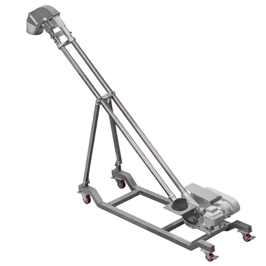 Portable base Powderflight aero-mechanical conveyor rendering