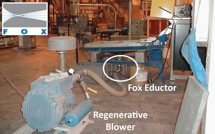 Fox eductor under plastics screener