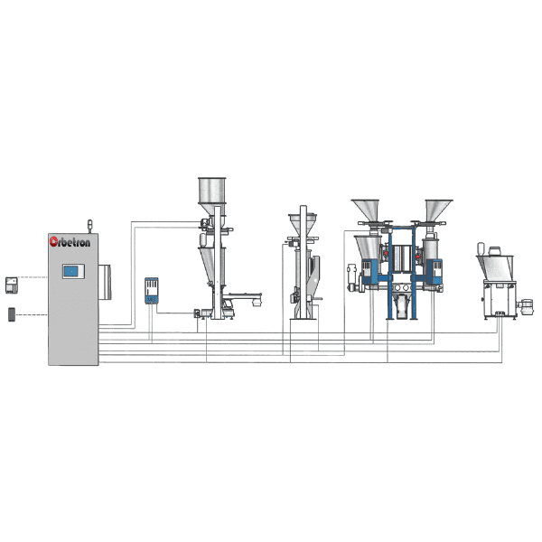 Orbetron OSB gravimetric feeding system with multiple dosing stations and S2 control