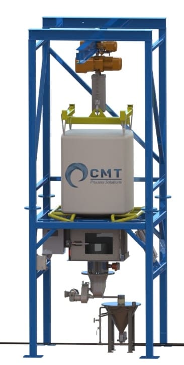 Slurry eductor under bulk bag unloader system