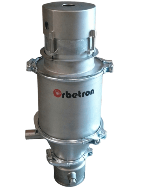 Vacuum loader for refilling Orbetron screw feeder hoppers