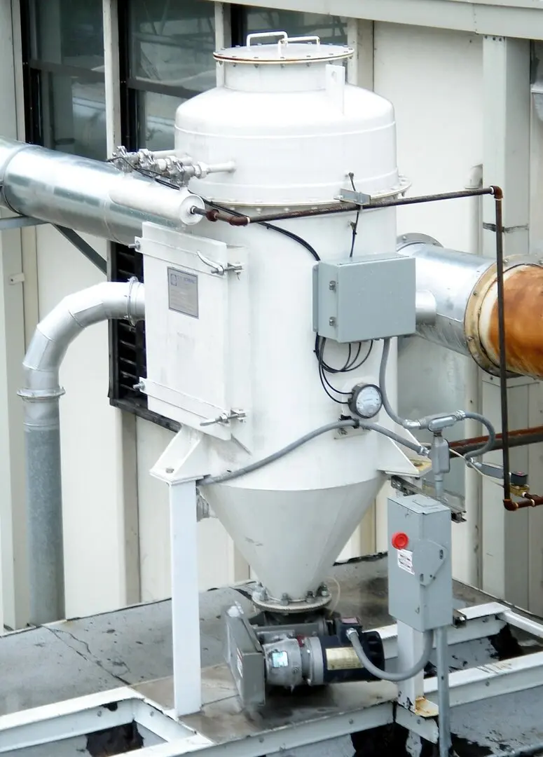Pulse-jet filter receiver for pneumatic conveying