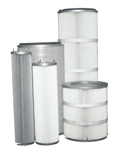 Pleated dust collector filters and cartridge filters